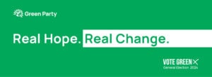 Real Hope Real Change Green Party text and logo