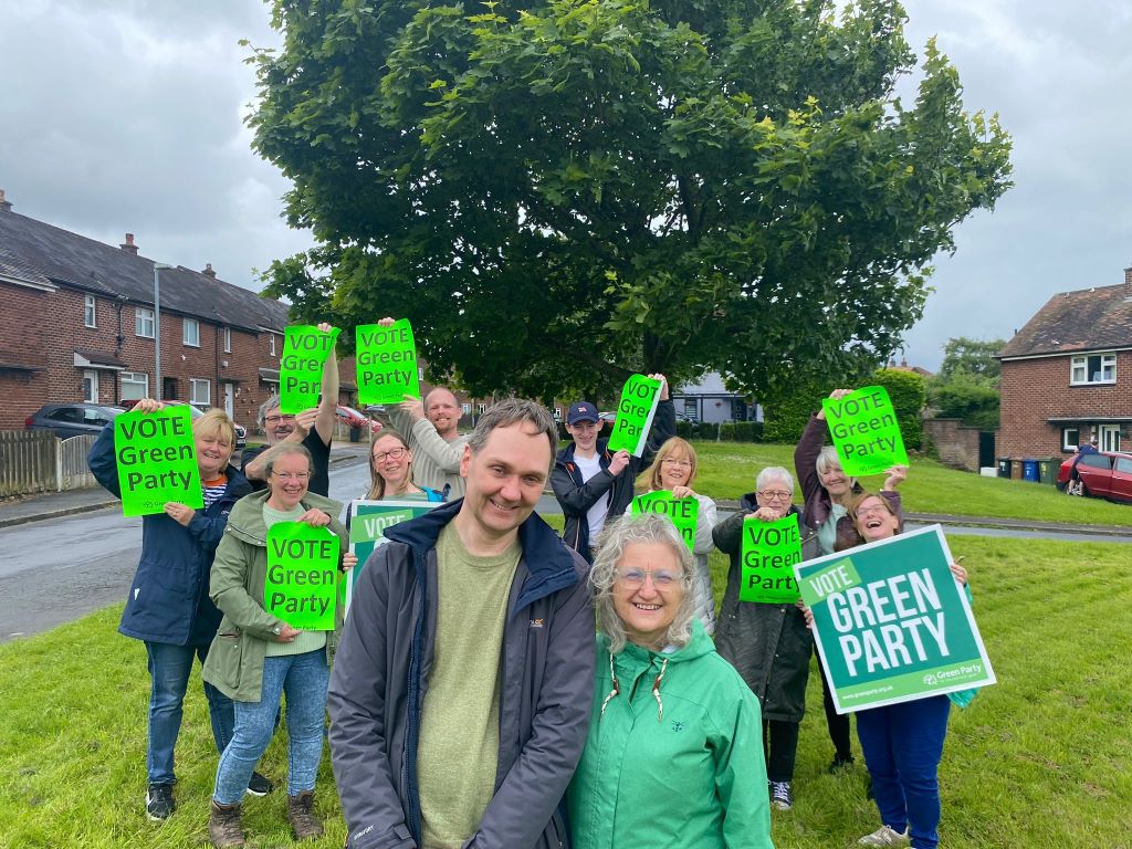 Chorley Green Party members and volunteers out and about in June 2024